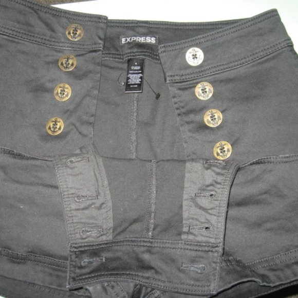 BLACK HIGH WAIST SHORT SHORTS - Picture 2 of 6